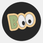 BOO Eyeballs Halloween Art Round Sticker