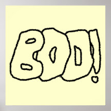 Boo! Fat Jagged Letters. Print