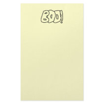Boo! Fat Jagged Letters. Stationery Design