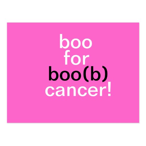 BOO FOR CANCER! Postcard by April McCallum | Zazzle