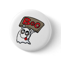 Boo Ghost, Halloween design buttons