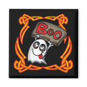 Boo Ghost Round Magnet by halloween_tshirts Boo Ghost Round Magnet