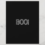 BOO! Grungy Font, black and white. Custom Flyer