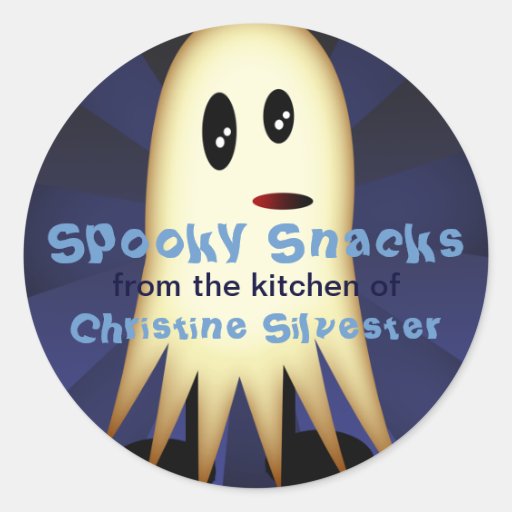 Boo, halloween baking labels round stickers