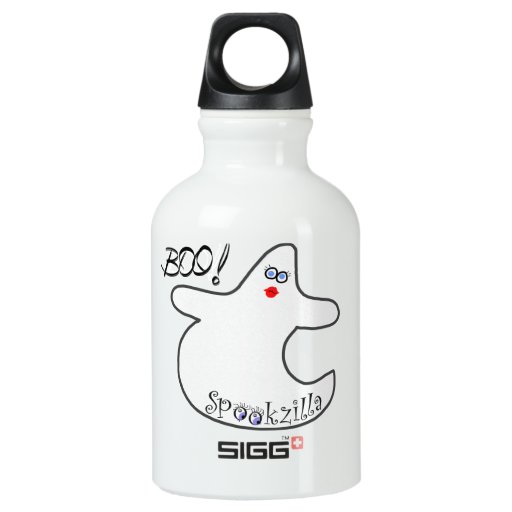 Boo! Halloween Diva Ghost Spookzilla Transparent Water Bottle 