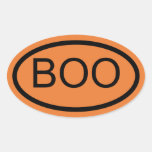 Boo Halloween Oval Sticker