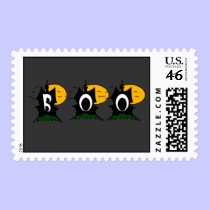 BOO Halloween  Postage Stamp stamps