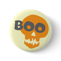 Boo Halloween Skull buttons by cdandc Boo Halloween Skull buttons