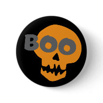 Boo Halloween Skull buttons by cdandc Boo Halloween Skull buttons