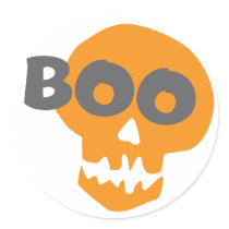 Boo Halloween Skull stickers
