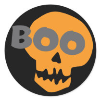 Boo Halloween Skull stickers