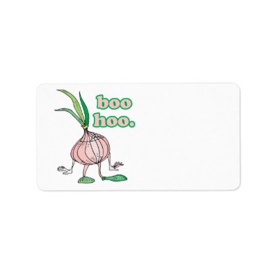 boo hoo silly onion cartoon character address label by doonidesigns