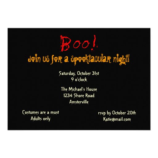 Boo! Invitation