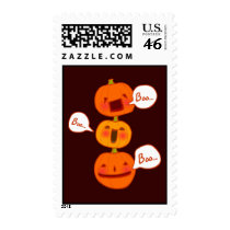 Boo.... Pumpkins Doodle Art Postage postage