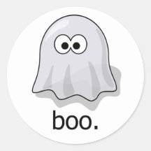 boo. round sticker
