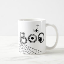 Boo! Spider Halloween Coffee Mugs