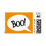 Boo! Spooky speech bubble Halloween postage stamp