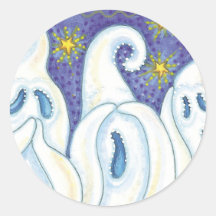 Boo Times Three Round Sticker