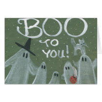 Boo To You Halloween Ghosts cards