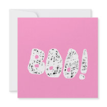 BOO! White and Black Letters. Custom Announcements