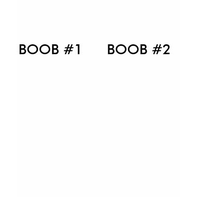 BOOB #1, BOOB #2 Tee Tank Top by benbenu