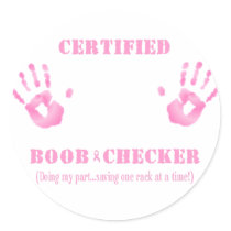 Boob Checker - save a rack stickers