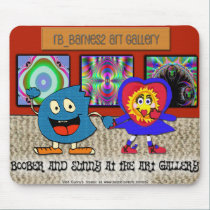 Boober and Sunny at the art gallery mousepads by lissame73 Boober and Sunny at the art gallery mousepads