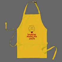 Boobies Make Me Smile aprons by ironydesign Boobies Make Me Smile aprons