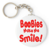 Boobies make Me Smile Key Chain