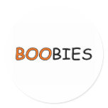 Boobies Round Sticker