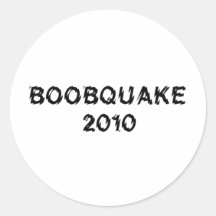 BOOBQUAKE 2010 products Sticker