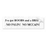 Boobs and Brain Bumper Sticker