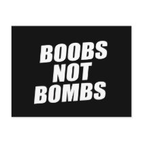 BOOBS NOT BOMBS postcards by Politicaltshirts BOOBS NOT BOMBS postcards