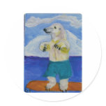 Boogie Board Bear Round Stickers