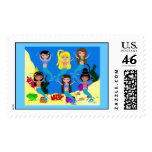Boogie Down in Mermaid Town Postage Stamp