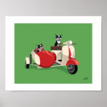 Boogie on Vespa (with Rosie) Print