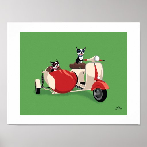 Boogie on Vespa (with Rosie) Print