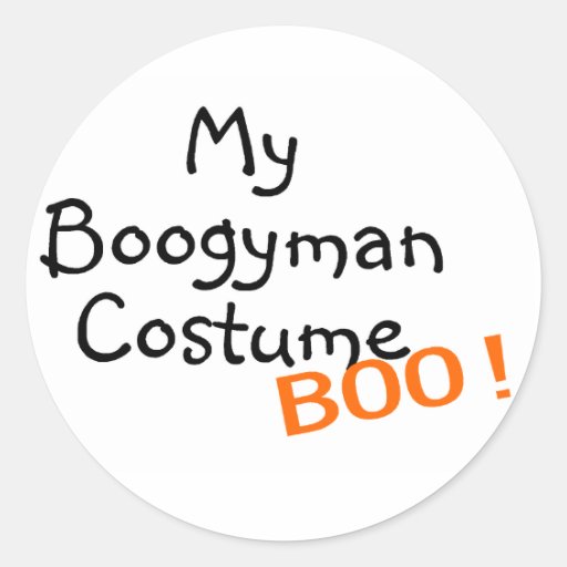 Boogyman Costume Boo Round Sticker