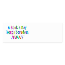 Book a Day BOOKMARK business cards by SchoolAids Book a Day BOOKMARK business cards