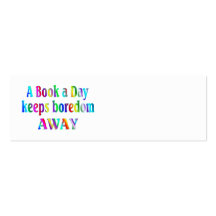 Book a Day BOOKMARK Business Card Templates