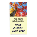 Book Belongs to: Custom Name book tags Autumn Custom Shipping Labels