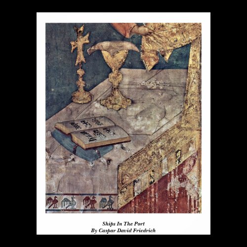 Book (Bible?) On Altar By Simone Martini Print