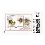 Book & Birds Vintage Birthday Card postage