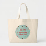 book club fun who needs a therapist canvas bags