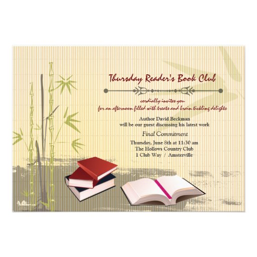 Book Club Gathering Invitation