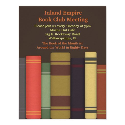 Book Club Meeting Invitations