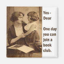 book club mother and daughter fridge magnets