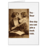 book club mother and daughter greeting card