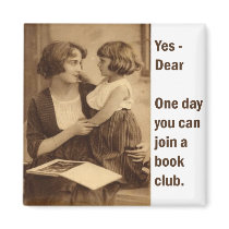 book club mother and daughter fridge magnets
