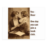 book club mother and daughter postcards